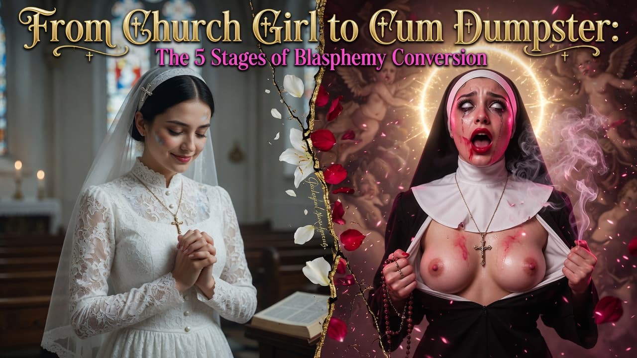 From Church Girl to Cum Dumpster: The 5 Stages of Blasphemy Conversion